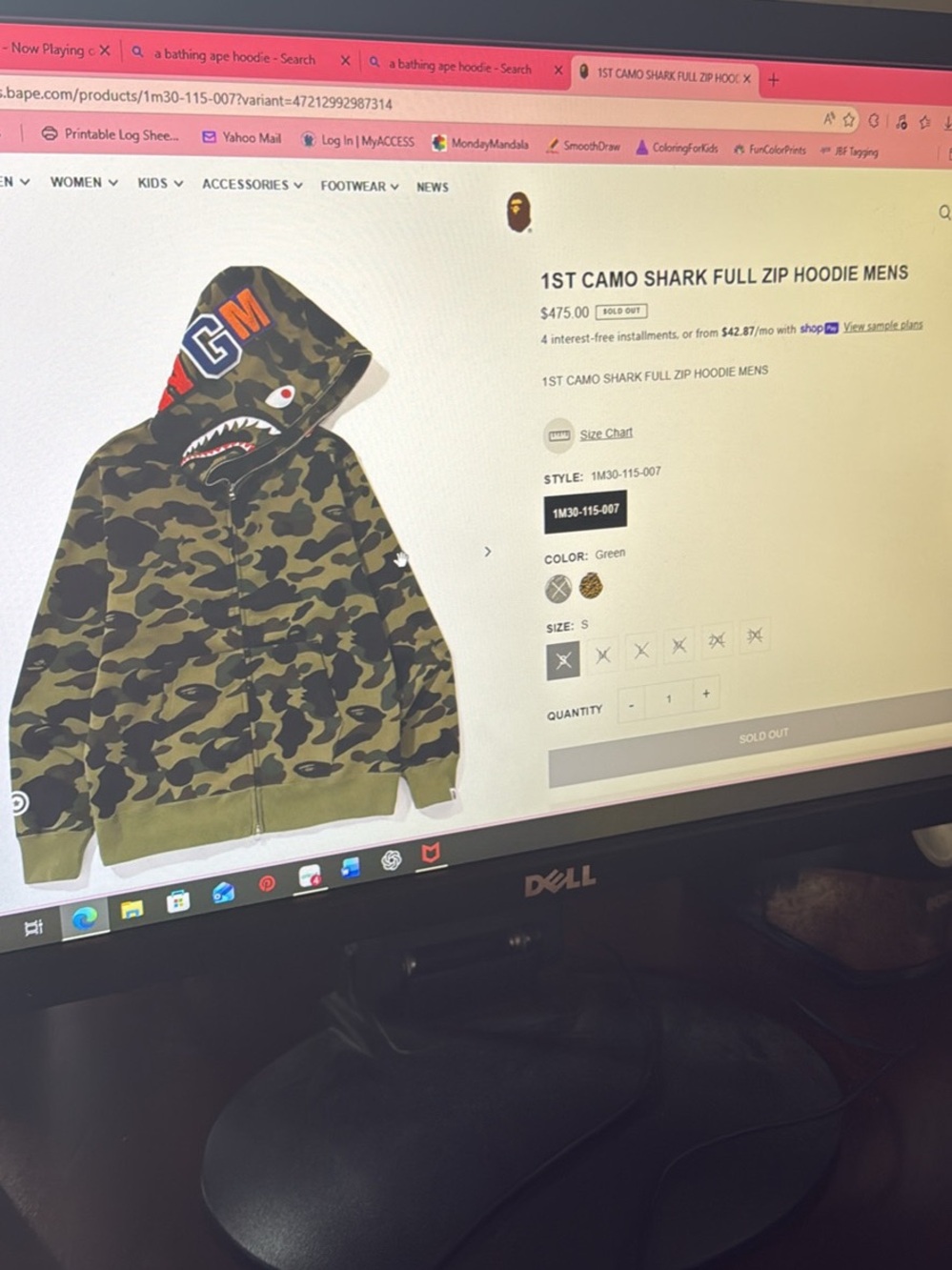 BAPE(A Bathing APE) camo shark jacket - Picture 7 of 7